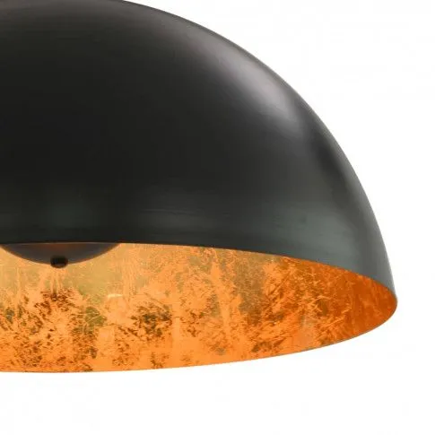 Szczegółowe zdjęcie nr 8 produktu Czarno-złote lampy wiszące nad stół 2 sztuki - EX105-Fiton