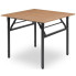 Metalowy kwadratowy stół konferencyjny buk - Xawo 3 rozmiary