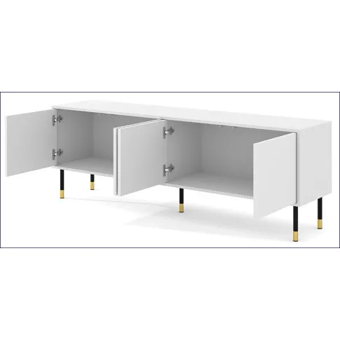 wnętrze białej szafki rtv Sablo 4X