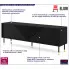 Długa szafka pod TV czarna Sablo 4X