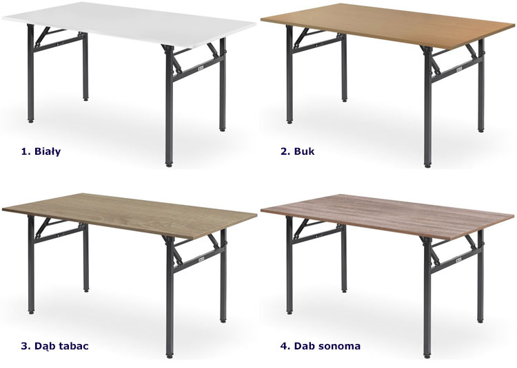 Kolory stołu konferencyjnego składanego Ibos
