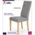 Fotografia Tapicerowane krzesło drewniane Iston - popiel + dąb miodowy z kategorii Krzesła