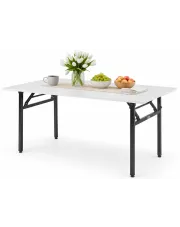 Biały składany stół konferencyjny - Vivrox 16 rozmiarów w sklepie Edinos.pl