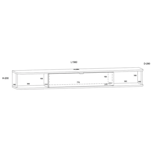 wymiary podwieszanej szafki rtv Tebriz