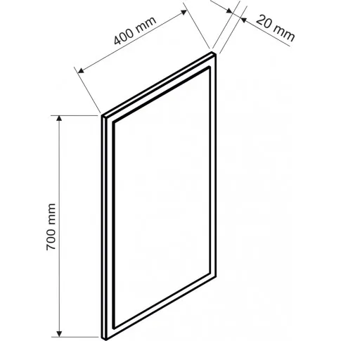 Szczegółowe zdjęcie nr 7 produktu Lustro ścienne do łazienki 40x70 cm - Kester, 7X