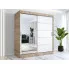 Zdjęcie przesuwna szafa z lustrzanym frontem 180 cm Ebia 5X | Edinos.pl