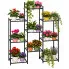 Czarny metalowy kwietnik w stylu loft Desis 6X