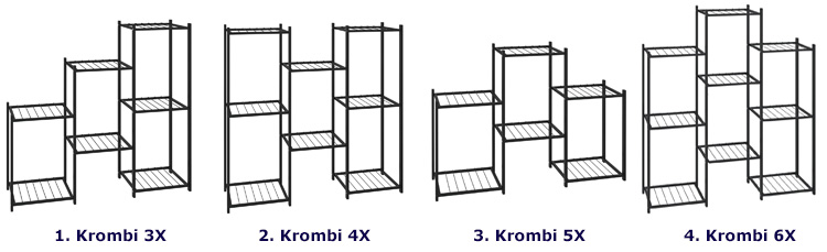 Rozmairy metalowego kwietnika Krombi