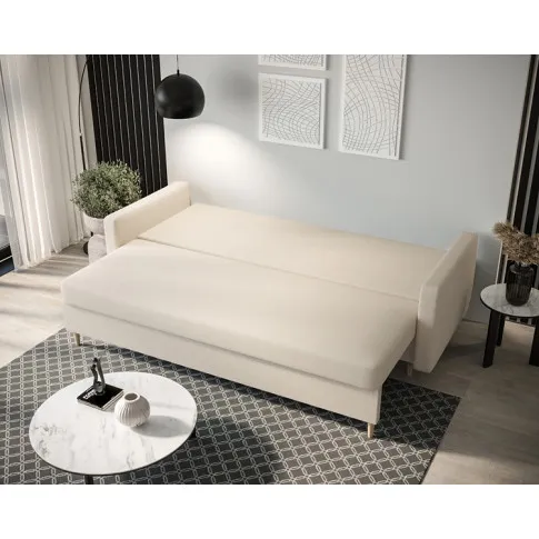 Szczegółowe zdjęcie nr 4 produktu Kremowa sofa rozkładana - Ahmo