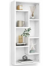 Biały nowoczesny regał wiszący lub stojący - Matic 4X w sklepie Edinos.pl