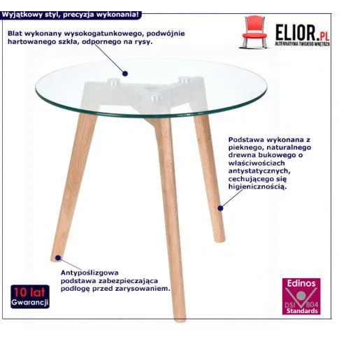 Fotografia Stolik szklany Sebastiax 2X - przezroczysty z kategorii Salon