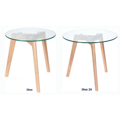 Zdjęcie stylowy stolik Ilios 2X szklany do kawiarni sklep Edinos.pl