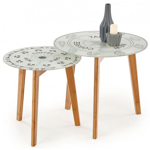 Zdjęcie produktu Zestaw dwóch okrągłych stolików Mandi.