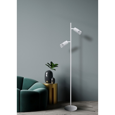 wizualizacja Biała industrialna lampa podłogowa - K361-Vaneo