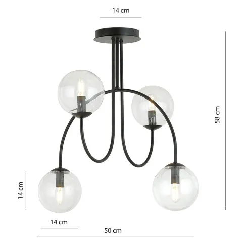 Wymiary lampy D115 Inos