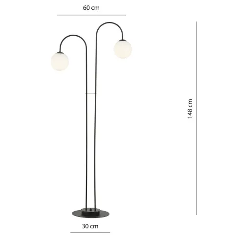 Wymiary lampy podłogowej D117 Inos