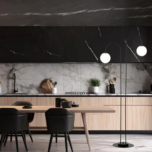 Wnętrze z lampą podłogowa D117 Inos