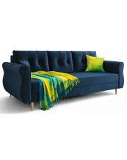 Granatowa  kanapa wypoczynkowa z funkcją spania - Dulam w sklepie Edinos.pl