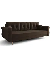 Ciemnobrązowa sofa rozkładana - Eden