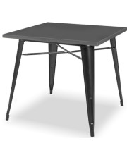 Kwadratowy stół w stylu loft antracyt - Mixo 3X w sklepie Edinos.pl