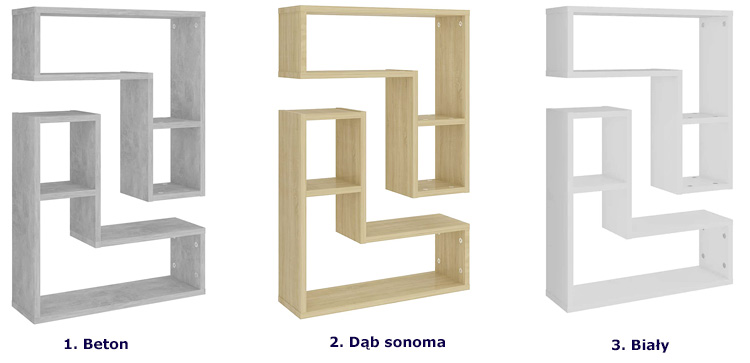 Kolory 2 sztuk półek ściennych Alormi 5X 