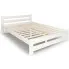 Zdjęcie produktu Białe dwuosobowe łóżko skandynawskie 160x200 - Zinos 3X.