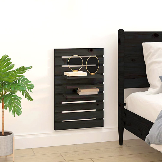 Wizualizacja czarnej wiszącej półki Doxi