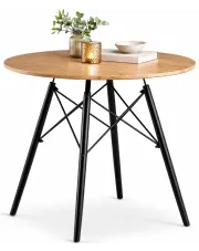 Okrągły skandynawski stół 80 cm dąb - Fivi 7X w sklepie Edinos.pl