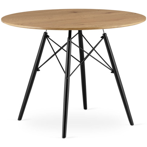 Skandynawski okrągły stół do salonu 100 cm dąb Emodi 6X