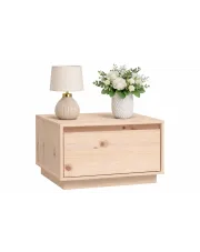 Stolik kawowy z litego drewna naturalny - Nezo w sklepie Edinos.pl