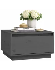 Szary stolik kawowy drewniany z szufladą - Nezo w sklepie Edinos.pl