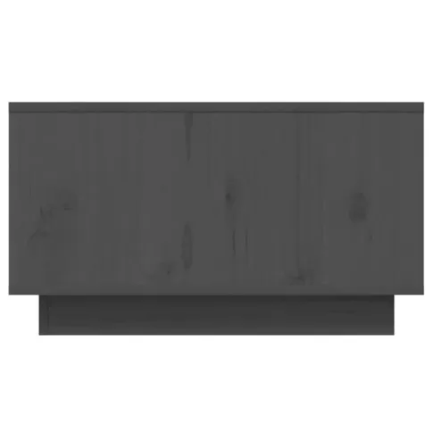 Szary stolik kawowy z litego drewna z szufladą Vallos