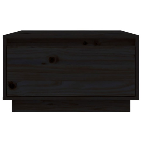 Czarny drewniany stolik z szufladą Vallos