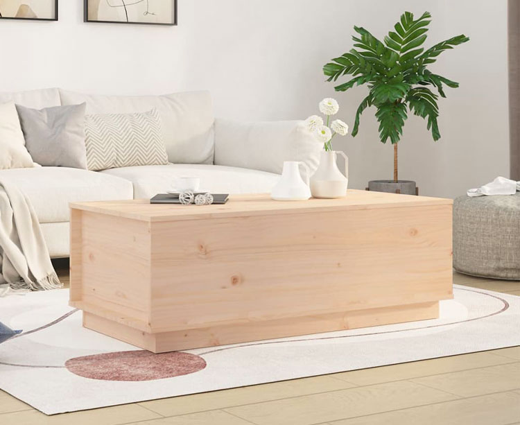 Wnętrze z wykorzystaniem naturalnego drewnianego stolika kawowego Adversa 4X