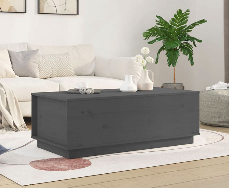 Wnętrze z wykorzystaniem szarego drewnianego stolika kawowego Adversa 4X