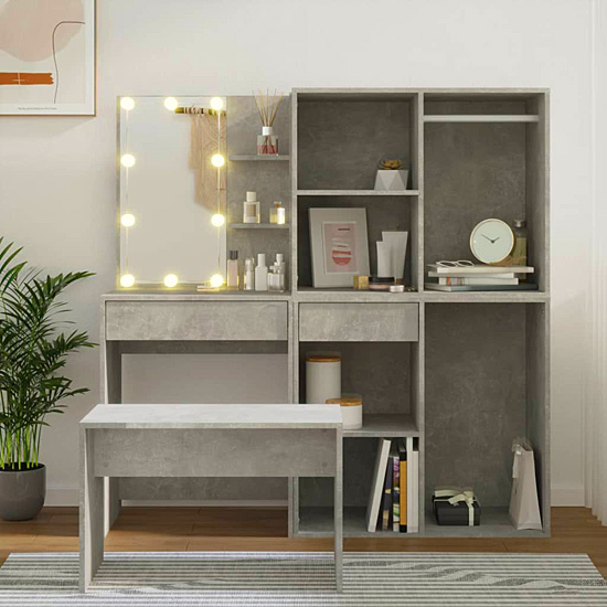 Wizualizacja toaletki z LED Gavina beton