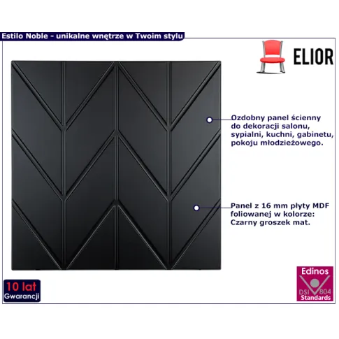 Fotografia Panele ścienne Nefryt czarny groszek 4 szt. - Estilo Nerja 21X z kategorii Dekoracje