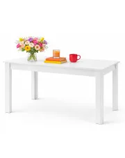 Biały minimalistyczny stół do jadalni - Nadeva 3X w sklepie Edinos.pl