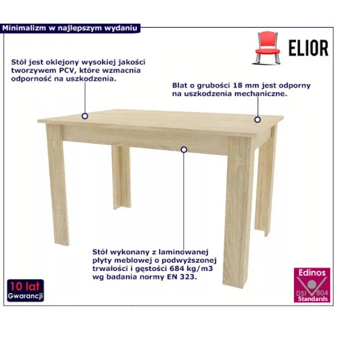 Stół kuchenny sonoma Igro 3X