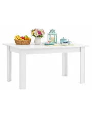 Biały prostokątny stół - Nadeva 4X w sklepie Edinos.pl