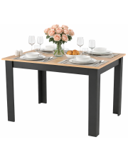 Nowoczesny prostokątny stół dąb craft + czarny - Nadeva 4X w sklepie Edinos.pl