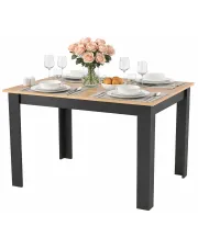 Nowoczesny prostokątny stół dąb craft + czarny - Nadeva 4X w sklepie Edinos.pl