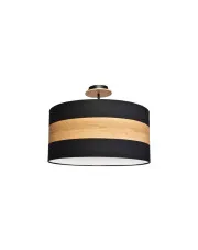 Czarno-drewniana lampa sufitowa - K365-Fores w sklepie Edinos.pl