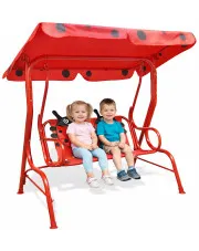 Czerwona huśtawka wolnostojąca dla dzieci biedronka - Merisa w sklepie Edinos.pl