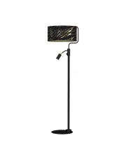 Czarno-złota lampa podłogowa z led - K379-Mirags w sklepie Edinos.pl
