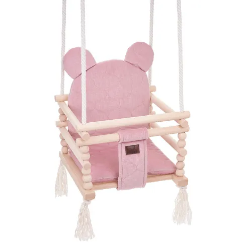 Huśtawka dziecięca Tedoli kolor brudny róż