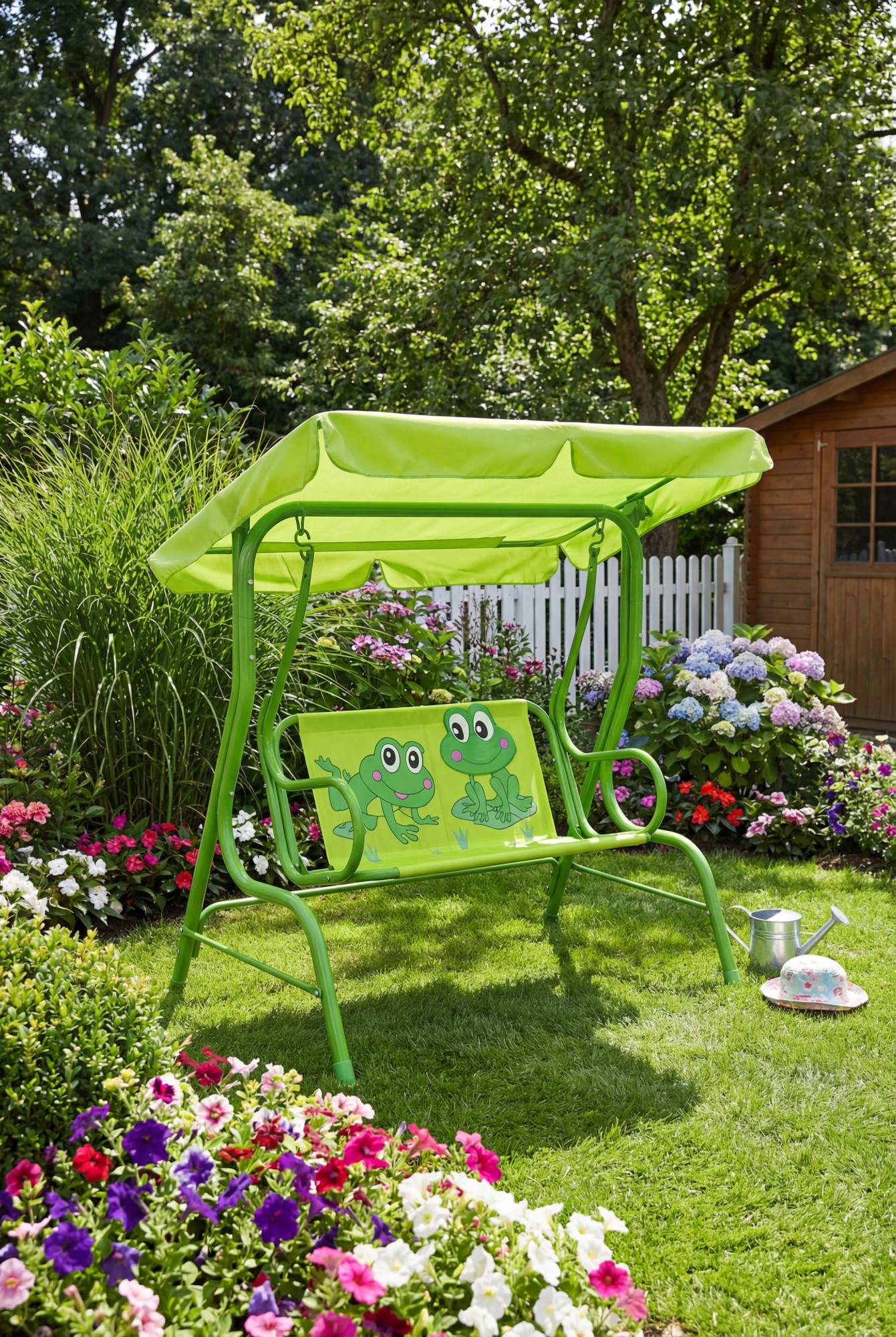 Aranżacja ogrodu z huśtawką dla dzieci Merisa 