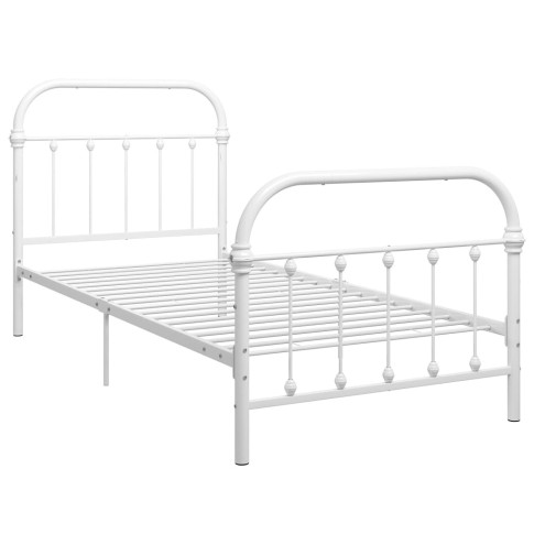 Minimalistyczne białe łóżko Asal