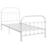 Białe industrialne łóżko metalowe 100x200 cm - Asal