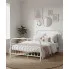 Białe loftowe łózko metalowe 140x200 cm   Etiosa